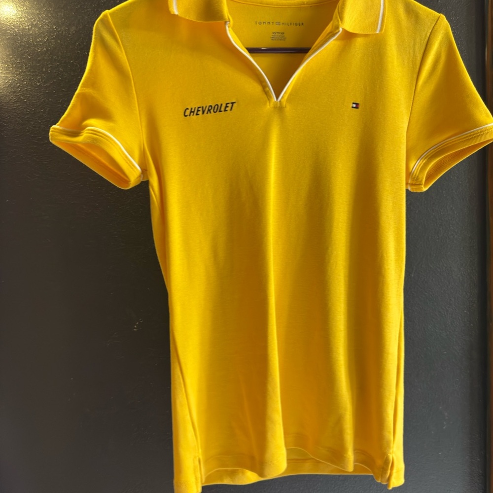Tommy Hilfiger Yellow Polo with Chevrolet